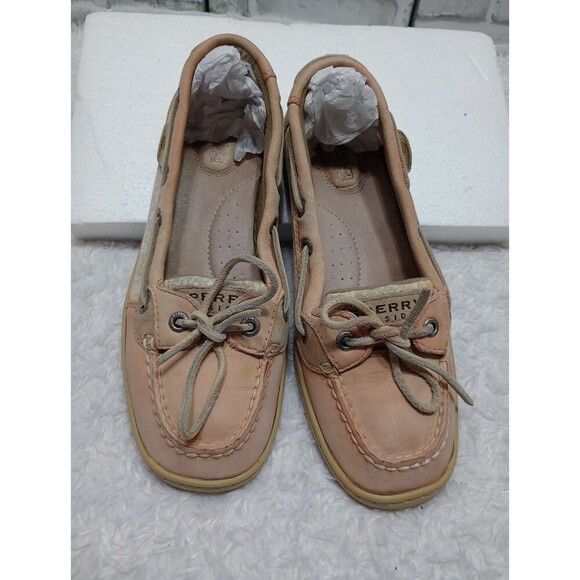 SPERRY TOP SIDER Light Pink w/ Textile ANGELFISH Boat SHOES Women's Size 7M - Picture 1 of 12